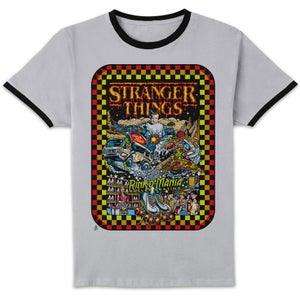 Stranger Things Stranger Things Retro Racer Unisex Ringer T-Shirt - White/Black
