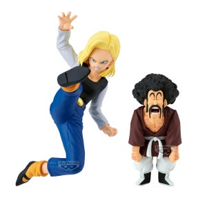 Banpresto Dragon Ball Z Match Makers Android 18 vs Mr Satan vs Mighty Mask (Android 18 & Mr Satan) Figure
