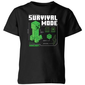 Minecraft Survival Kids' T-Shirt - Black