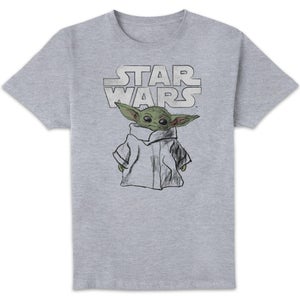 Star Wars The Mandalorian Child Sketch Unisex T-Shirt - Grey