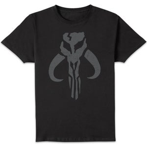 Star Wars The Mandalorian Distressed Crest Unisex T-Shirt - Black