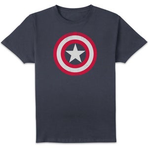 Marvel The Avengers Captain America Shield Unisex T-Shirt - Navy