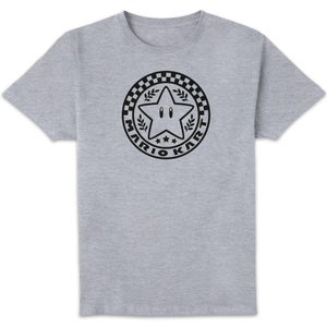 Mario Kart Emblem Unisex T-Shirt - Grey