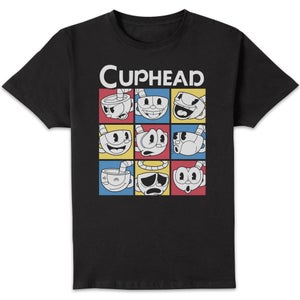 Cuphead Expressions Unisex T-Shirt - Black