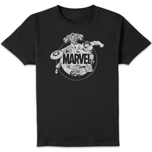 Marvel Comic Characters Unisex T-Shirt - Black