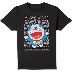 Doraemon Flying Unisex T-Shirt - Black