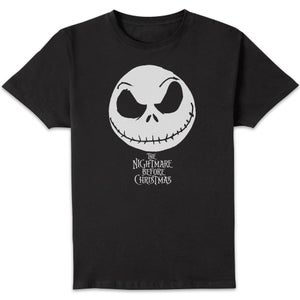 The Nightmare Before Christmas Jack Face Unisex T-Shirt - Black