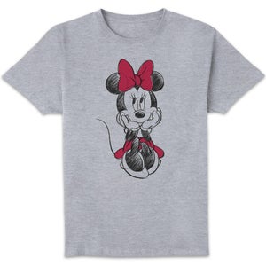 Disney Minnie Sketch Unisex T-Shirt - Grey