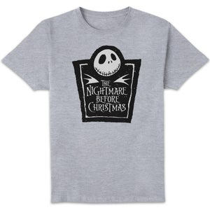 The Nightmare Before Christmas Box Logo Unisex T-Shirt - Grey
