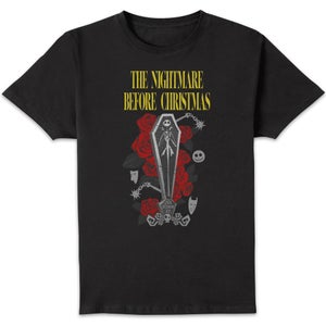 The Nightmare Before Christmas Jack Coffin Unisex T-Shirt - Black