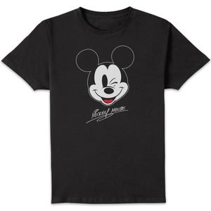 Disney Mickey Face Unisex T-Shirt - Black