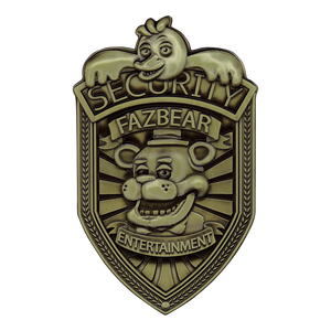 Five Nights at Freddy's Replica Security Badge – Antique Brass Edition