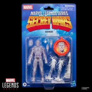 Hasbro Marvel Legends Series Secret Wars Ice Man, Retro Marvel Comics Collectible Action Figure (6”)