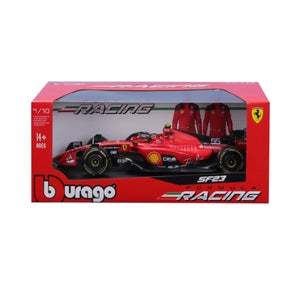 Bburago F1 2023 Ferrari SF-23 Sainz With Helmet 1:18 Scale Model