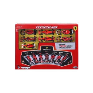 Bburago F1 Ferrari 1:43 Scale Deluxe Gift Set With Display Stand