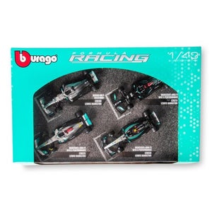 Bburago 1:43 F1 MB 4Pk BRITISH GP LEWIS HAMILTON SET