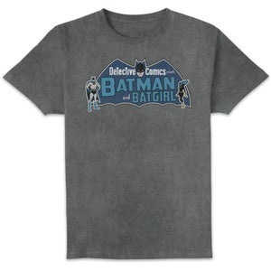Detective Comics Presents Batman Unisex T-Shirt - Black Acid Wash