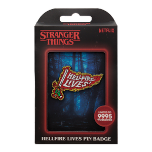 Stranger Things Hellfire Lives Pin Badge