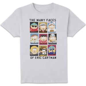 South Park The Many Faces Of Eric Cartman Unisex T-Shirt - White
