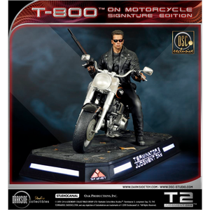 Terminator 2 Exclusive T-800 On Motorcycle Limited Signature Edition Statue by Darkside Collectibles Studio