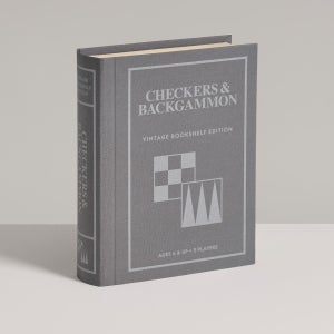 Checkers & Backgammon Vintage Bookshelf Edition