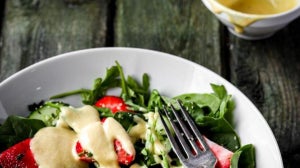 Summer Strawberry & Spinach Salad with Collagen Dressing