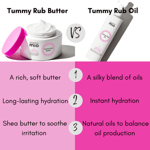 Mama Mio Tummy Rub Oil VS Butter