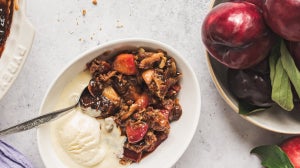 Plum And Apple Crumble