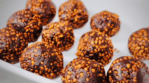 Instant Tahini Cocoa Energy Balls with Bee Pollen by Tim Wiggins