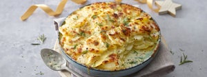 Potato Dauphinoise with a Whole Grain Mustard and Garlic Cream