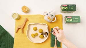 Ricetta delle polpette vegetariane con omogeneizzato BIO di piselli