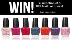 Win a Selection of 5 OPI Nail Lacquers!