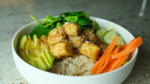 Sprød Teriyaki Tofu & Ris | Vegansk Meal Prep