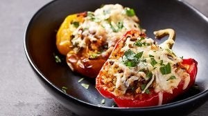 Stuffed Peppers With Beef Mince & Bulgur Wheat | Mood-Boosting Foods