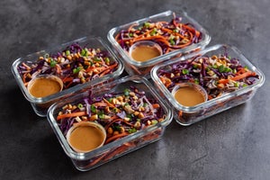 Cold Peanut Noodle Salad Meal Prep | Easy Vegan Recipe