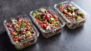 10-Minute Chickpea Salad Meal Prep