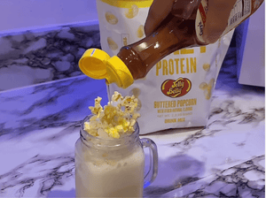Protein Popcorn Milkshake with Buttered Popcorn Impact Whey