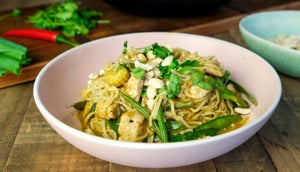 Grünes Thai Curry mit Nudeln | Einfache Meal Prep