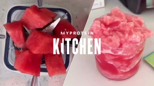 Wassermelonen Protein Slushie mit nur 2 Zutaten