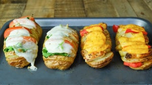 Loaded Hasselback Potatoes 2 Ways