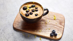 High-Protein Vegan Blueberry Mug Cake