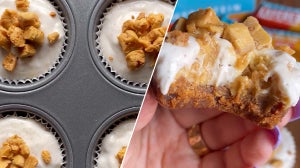 No-Bake Mini Caramel Biscuit Cheesecakes