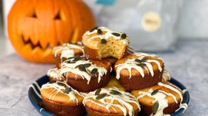 Muffins de calabaza ricos en proteína | Receta de Halloween