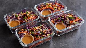 Cold Peanut Noodle Salad Meal Prep | Easy Vegan Recipe