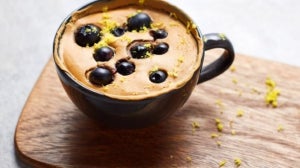High-Protein Vegan Blueberry Mug Cake