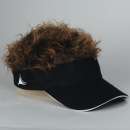 Flair Hair Black Visor - Brown Hair 