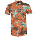 Soul Star Men's Hawaii Shirt - Burnt Orange