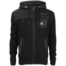 Crosshatch Men's Barksons Ribbed Hooded Knit - Black