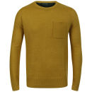 Brave Soul Men's Druid Crew Neck Knit - Mustard