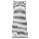 VILA Women's Tinny Striped Dress - Snow White